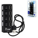 Hub USB 4 Portas 2.0 com Switch e Led Indicador KNUP - HB-T63